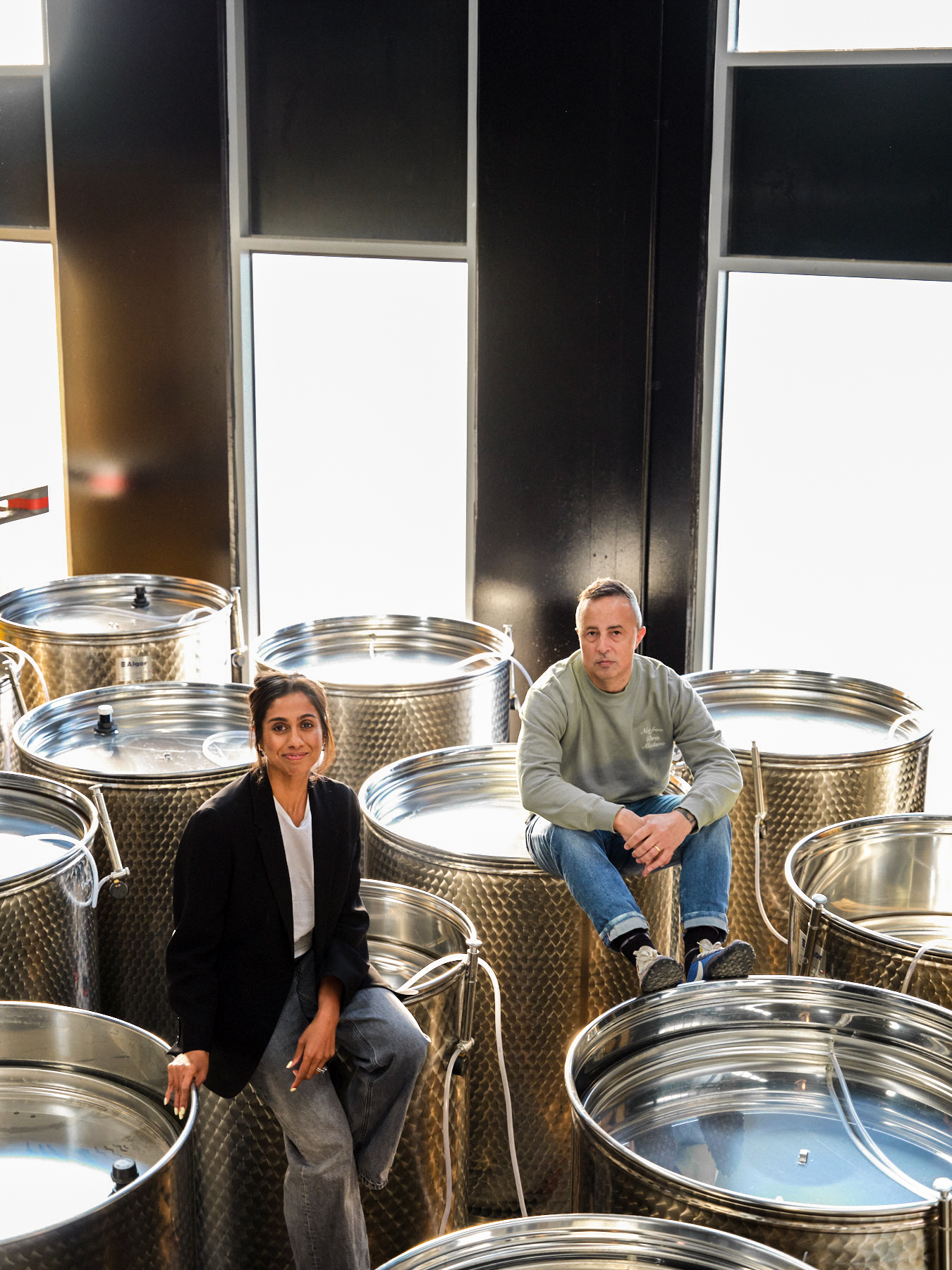 Tash Menon-Verheul and Dave Verheul at the Saison warehouse in Melbourne. Photo: